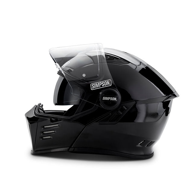 Simpson Darksome Flip Up Helmet Metal Black - FREE UK Shipping, FREE 365 Day Returns | Moto Central