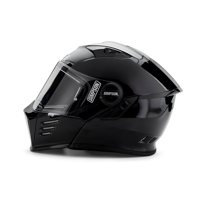 Simpson Darksome Flip Up Helmet Metal Black - FREE UK Shipping, FREE 365 Day Returns | Moto Central