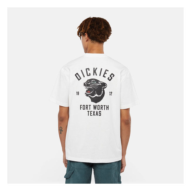 Dickies Panther T-Shirt White - FREE UK Shipping, FREE 365 Day Returns | Moto Central