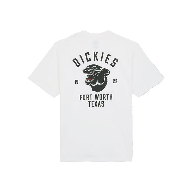 Dickies Panther T-Shirt White - FREE UK Shipping, FREE 365 Day Returns | Moto Central