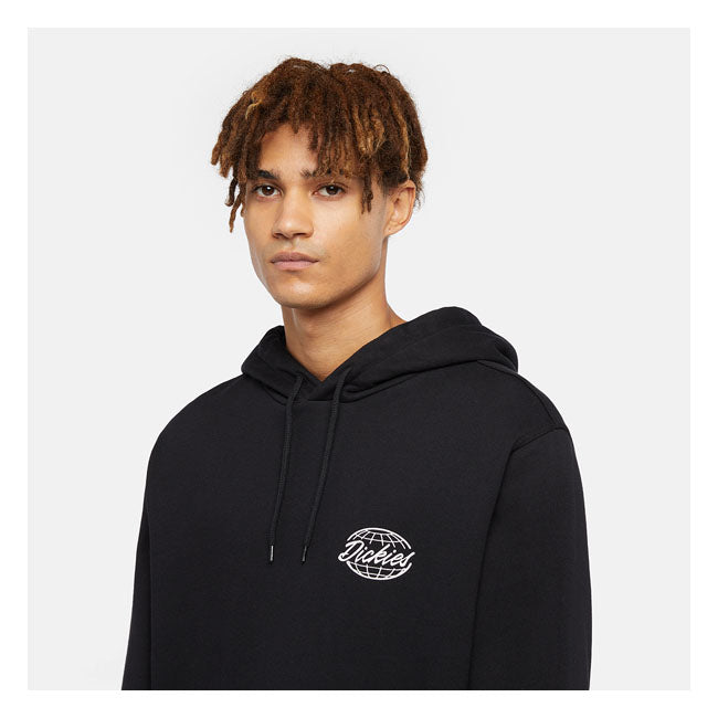 Dickies Globe Hoodie Black - FREE UK Shipping, FREE 365 Day Returns | Moto Central