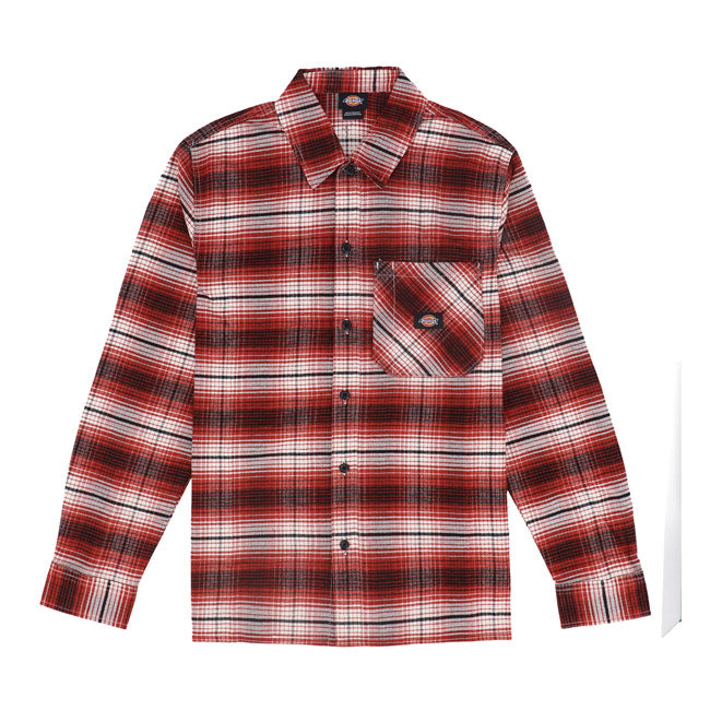 Dickies Forest Check Shirt Red Ochre - FREE UK Shipping, FREE 365 Day Returns | Moto Central