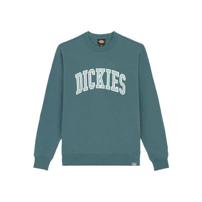 Dickies Aitkin Sweatshirt Green / Surf Blue - FREE UK Shipping, FREE 365 Day Returns | Moto Central