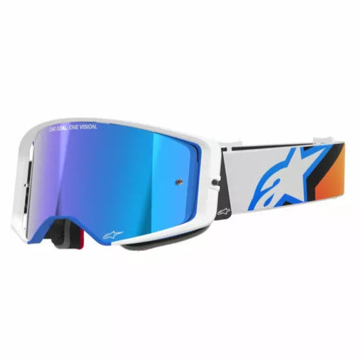 Alpinestars Supertech Corp Goggles Black / Orange / Mirror Blue - FREE UK Shipping, FREE 365 Day Returns | Moto Central