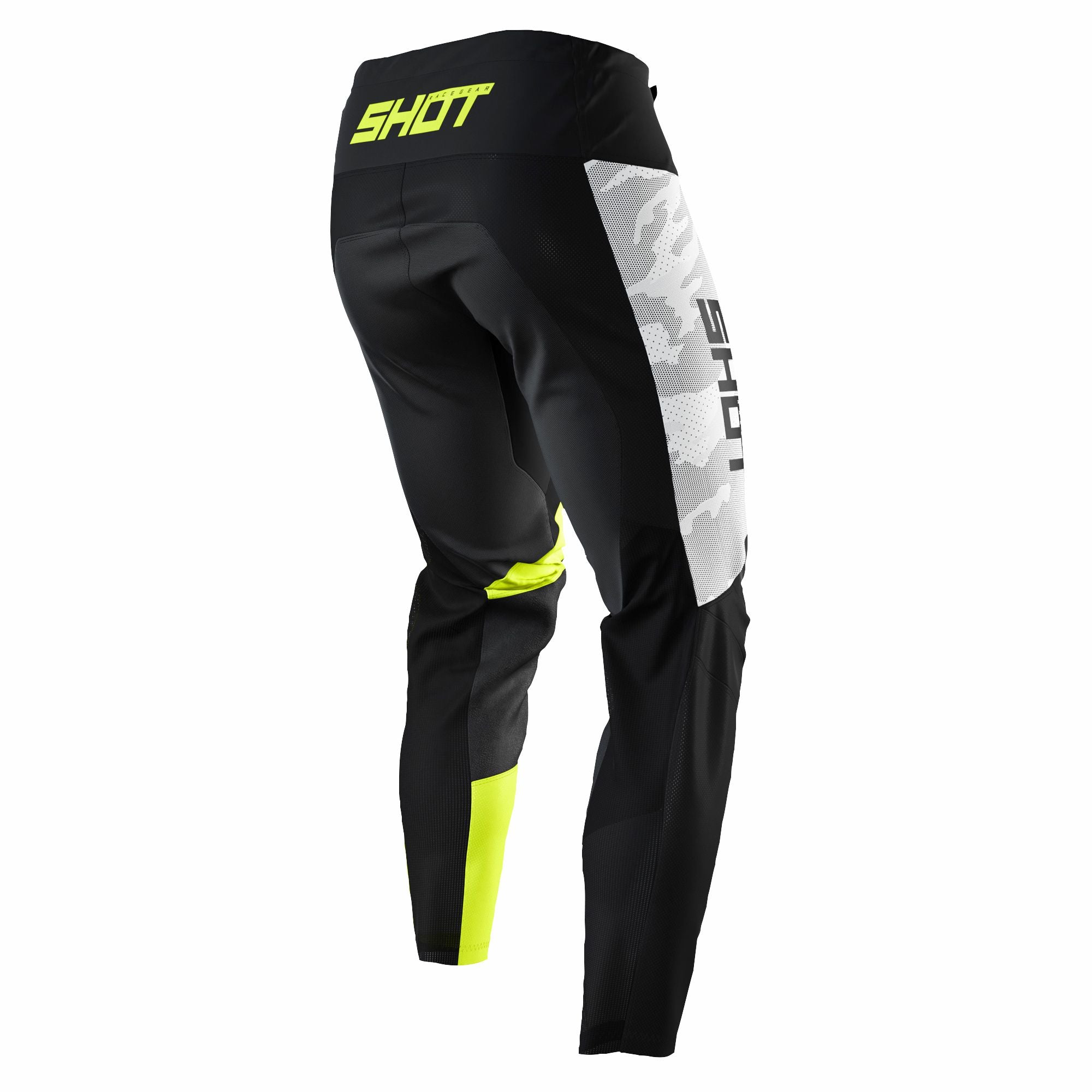 Shot Contact Trouser Camo / Neon Yellow  - FREE UK Delivery - Moto Central