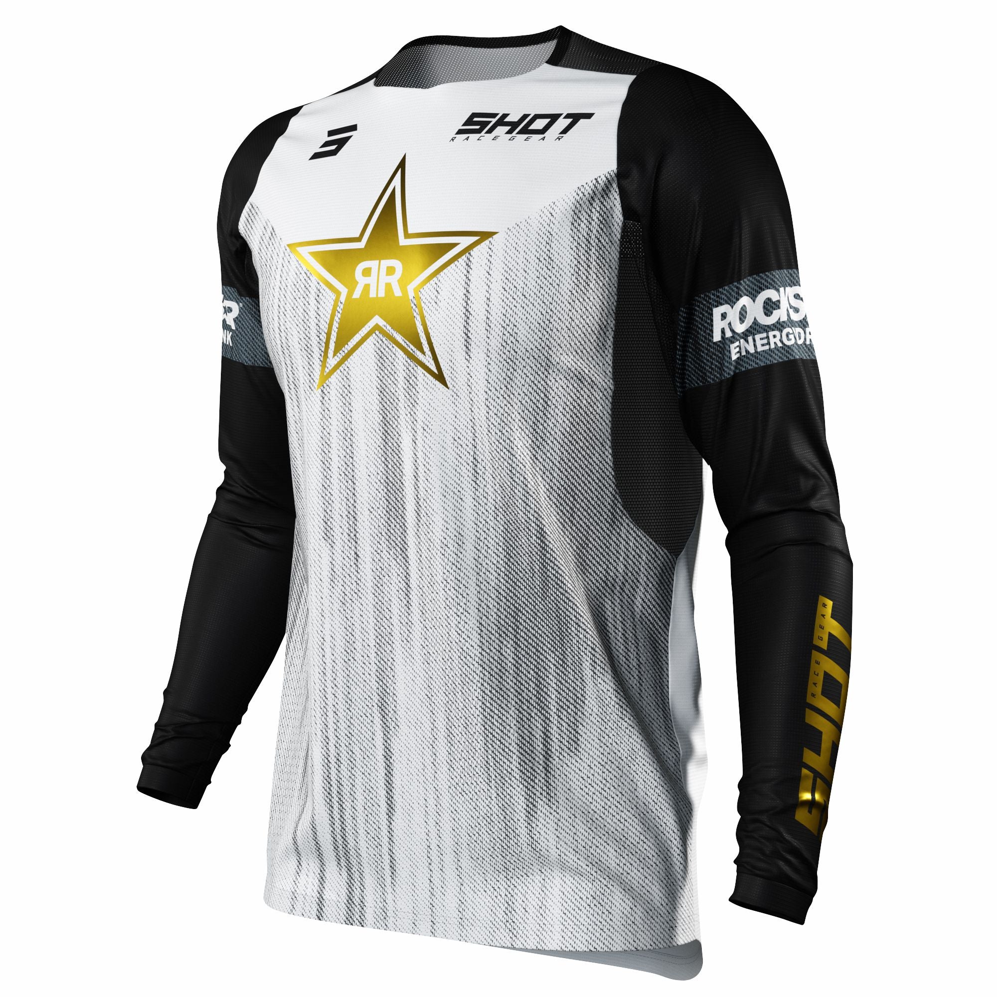 Shot Contact Jersey Rockstar Limited Edition White  - FREE UK Delivery - Moto Central