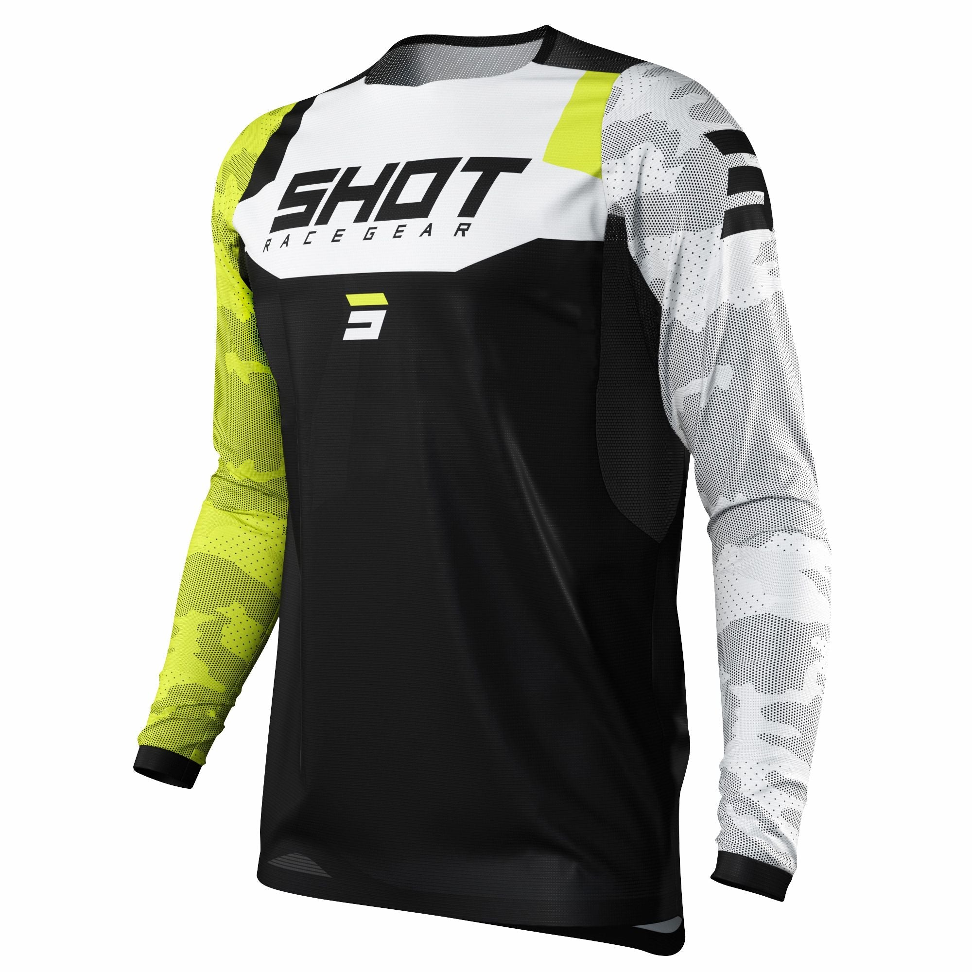 Shot Contact Jersey Camo / Neon Yellow