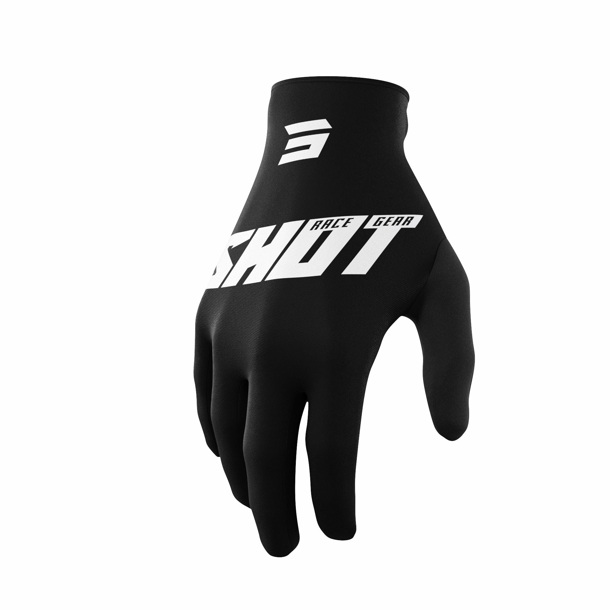 Shot Raw Gloves Burst Black  - FREE UK Delivery - Moto Central