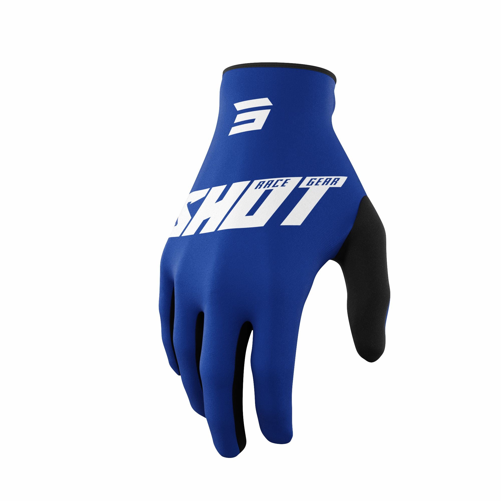 Shot Raw Gloves Burst Blue - FREE UK Shipping, FREE 365 Day Returns | Moto Central