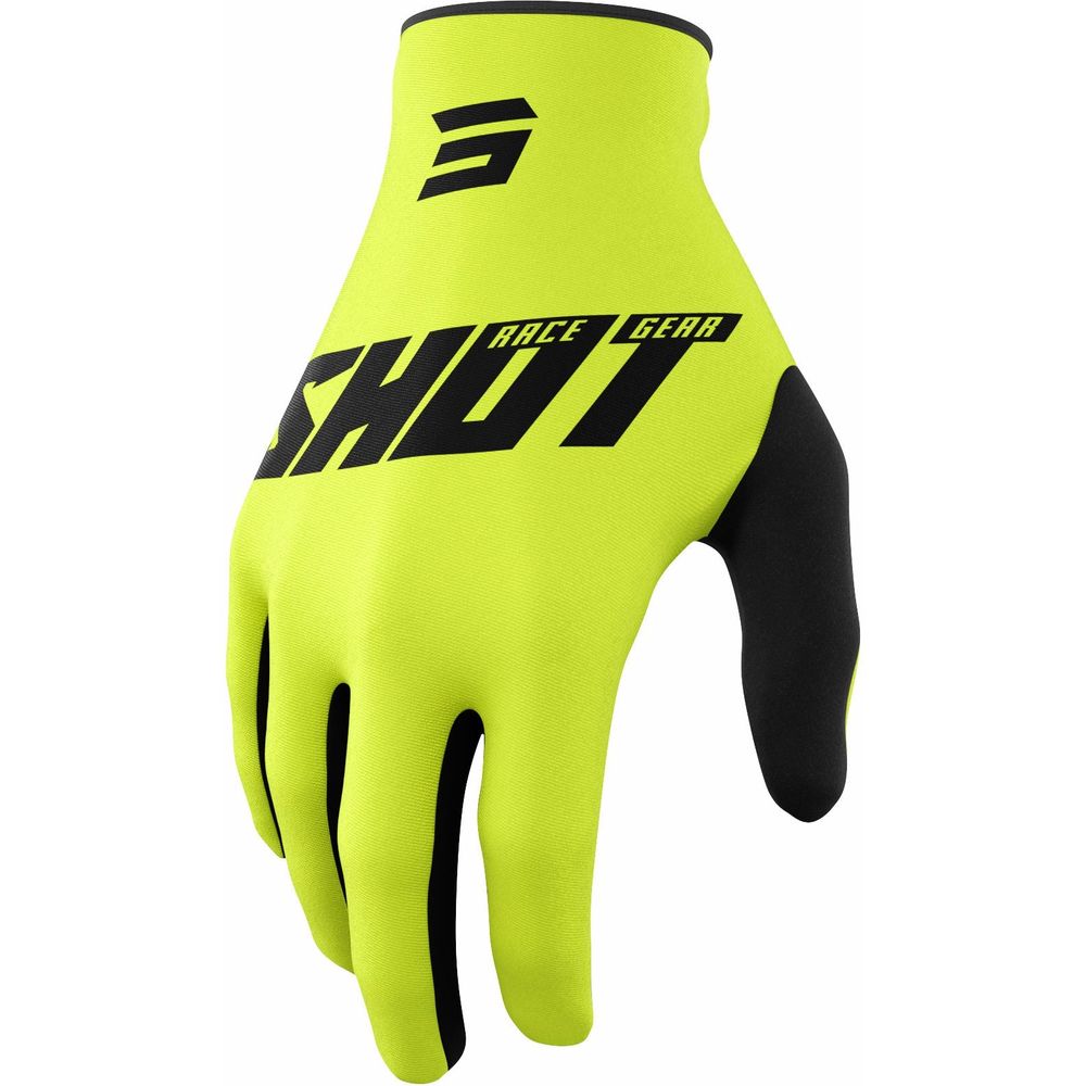 Shot Raw Gloves Burst Neon Yellow