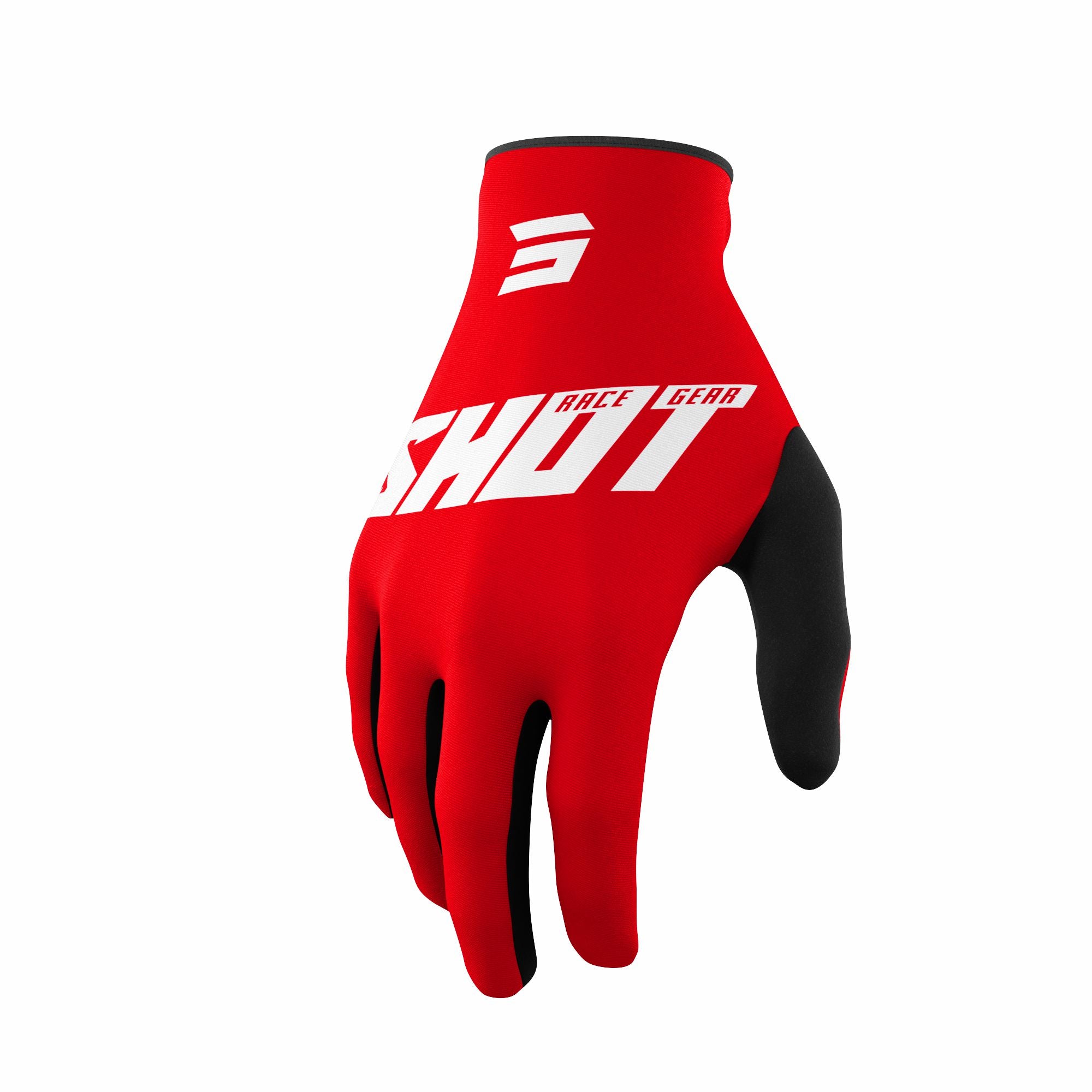 Shot Raw Gloves Burst Red  - FREE UK Delivery - Moto Central