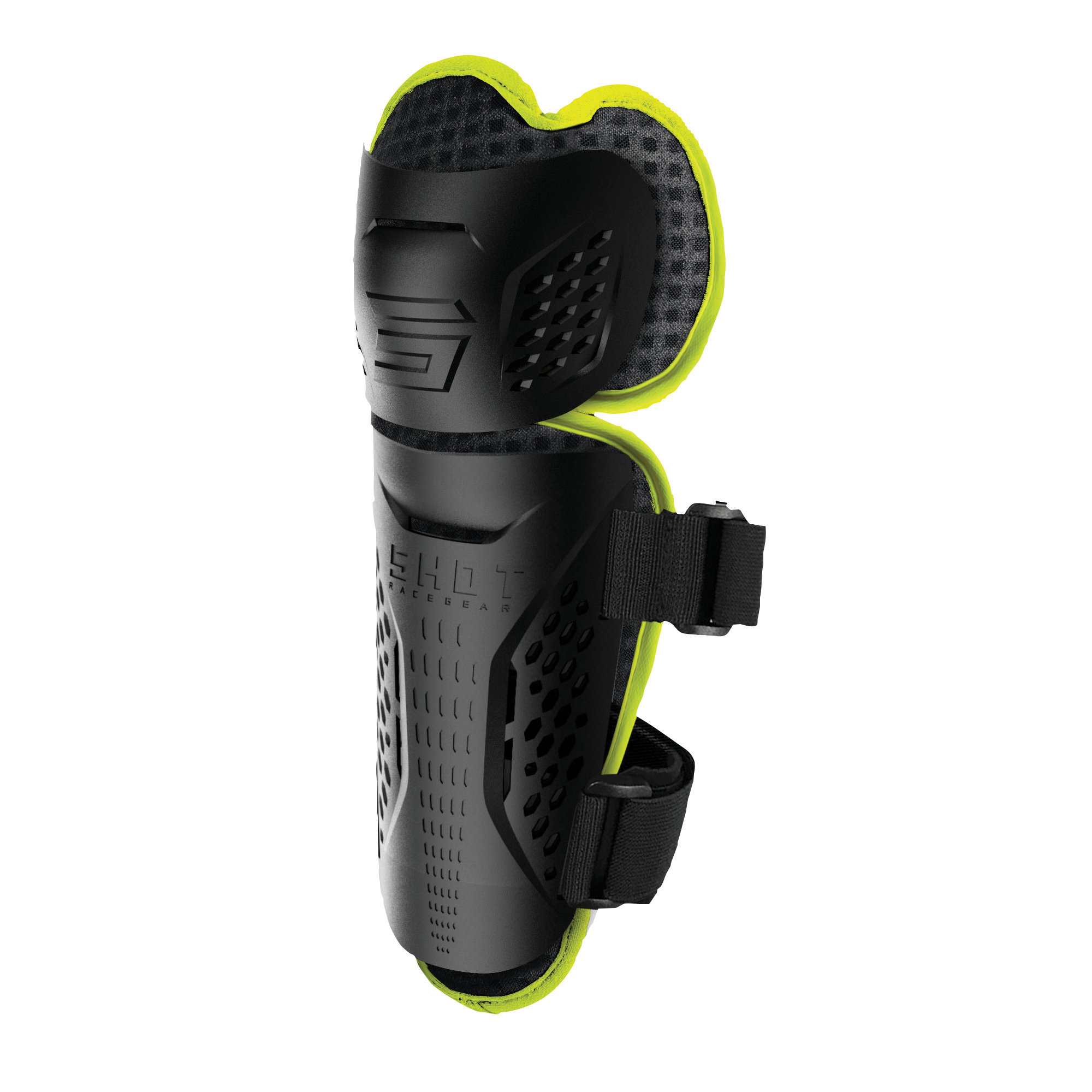 Shot Optimal 2.0 Knee Guards Black / Neon Yellow