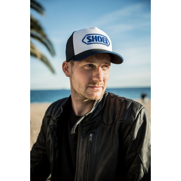 Shoei Trucker Cap White With Blue Logo