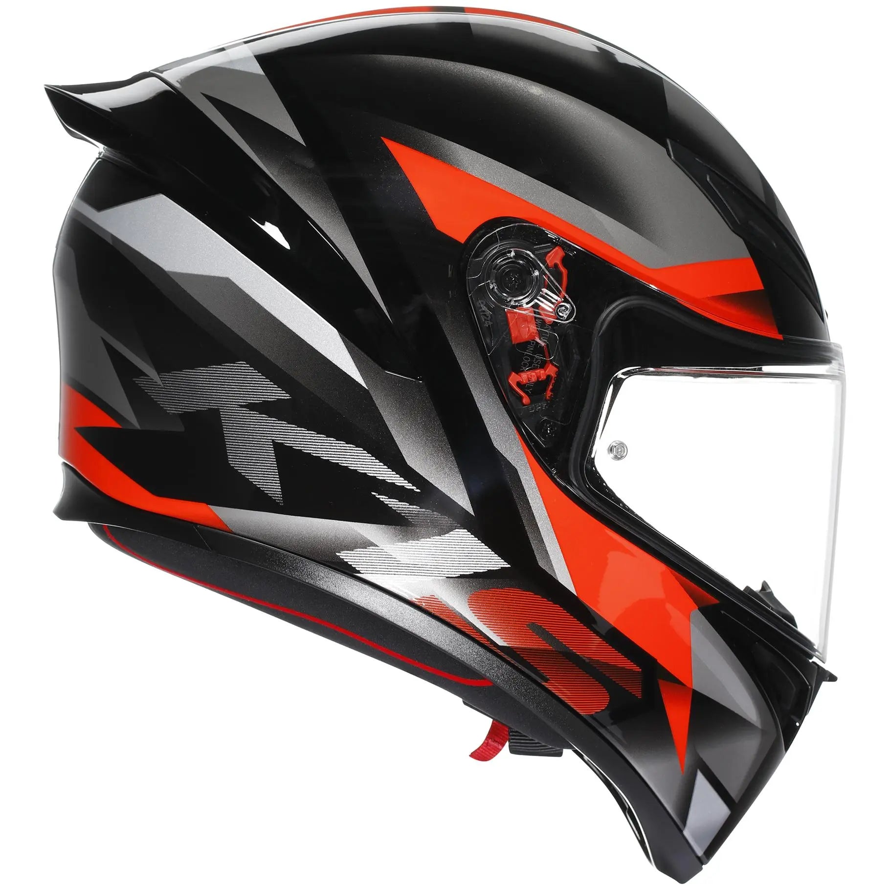 AGV K1-S Fastlap Black / Grey / Red  - FREE UK Shipping, FREE 365 Day Returns | Moto Central