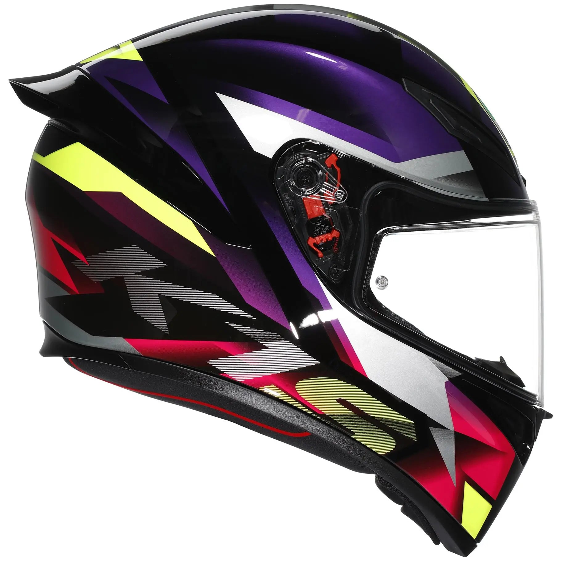 AGV K1-S Fastlap Black / Purple / Pink  - FREE UK Shipping, FREE 365 Day Returns | Moto Central