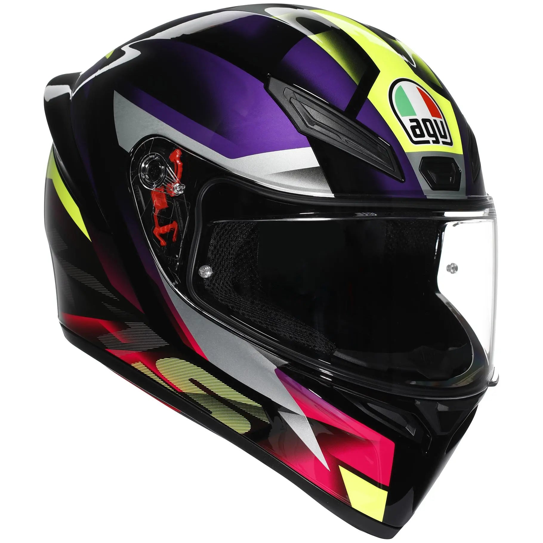 AGV K1-S Fastlap Black / Purple / Pink  - FREE UK Shipping, FREE 365 Day Returns | Moto Central