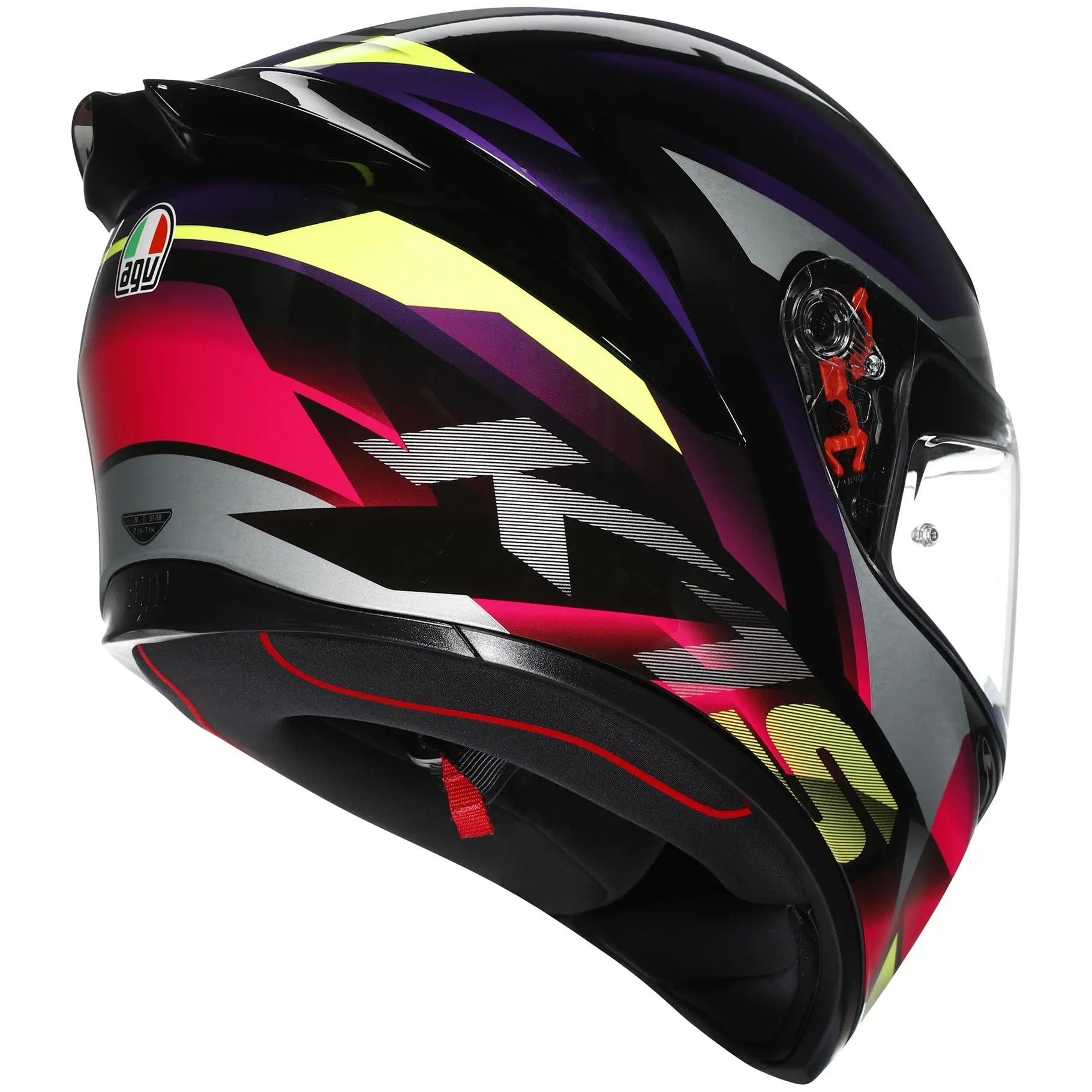 AGV K1-S Fastlap Black / Purple / Pink  - FREE UK Shipping, FREE 365 Day Returns | Moto Central