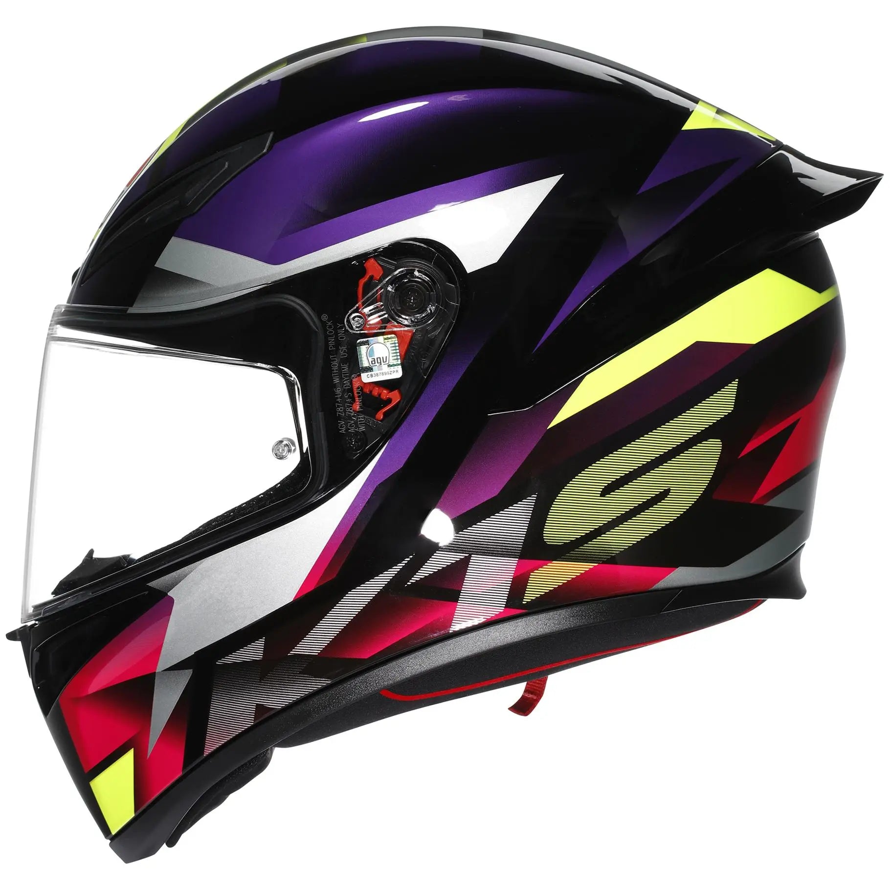 AGV K1-S Fastlap Black / Purple / Pink  - FREE UK Shipping, FREE 365 Day Returns | Moto Central