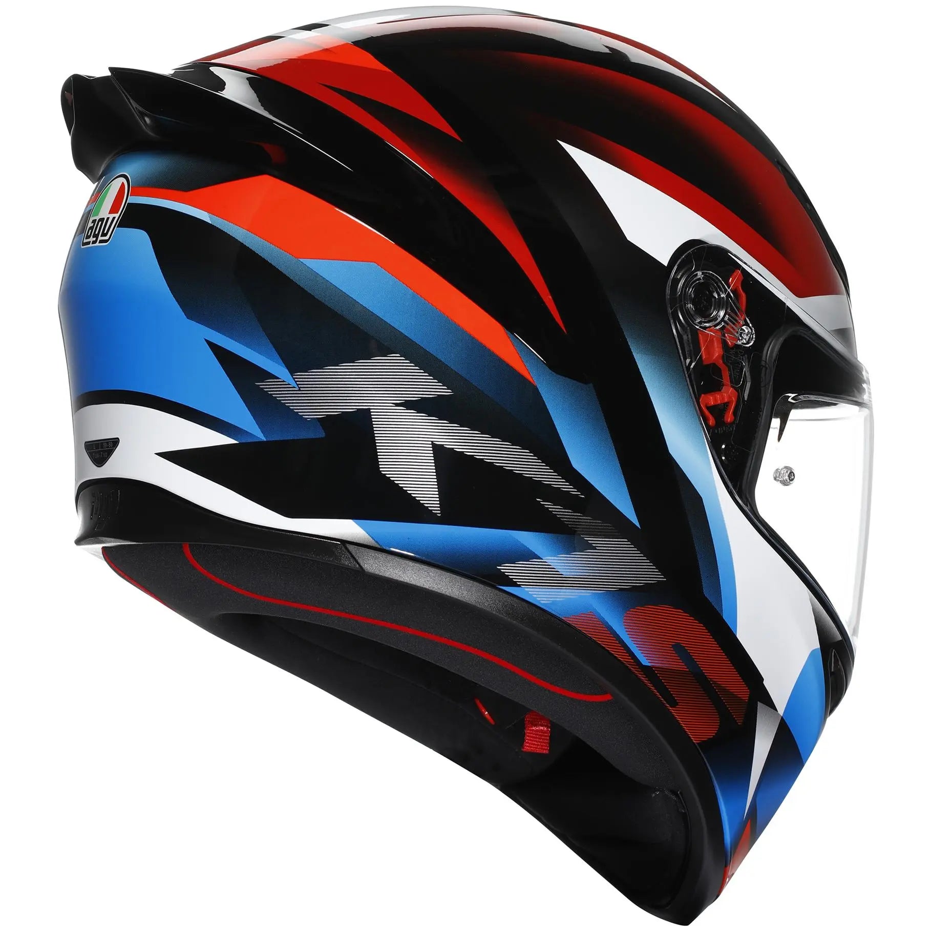 AGV K1-S Fastlap Black / Red / Blue  - FREE UK Shipping, FREE 365 Day Returns | Moto Central