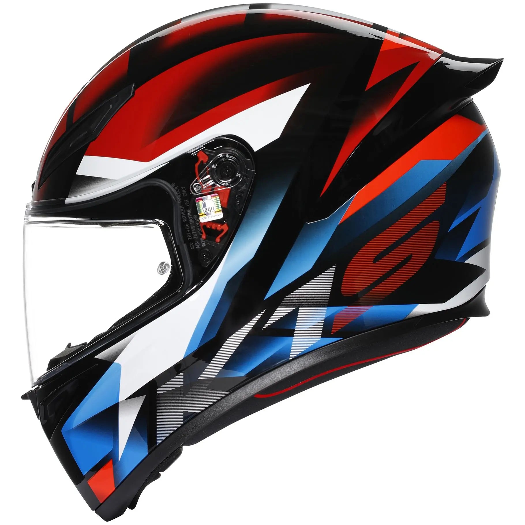 AGV K1-S Fastlap Black / Red / Blue  - FREE UK Shipping, FREE 365 Day Returns | Moto Central