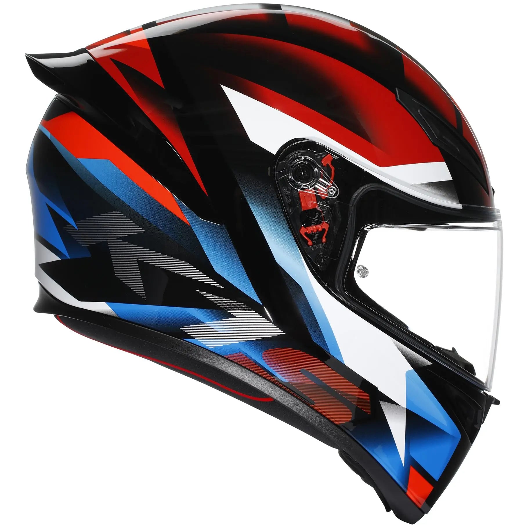 AGV K1-S Fastlap Black / Red / Blue  - FREE UK Shipping, FREE 365 Day Returns | Moto Central