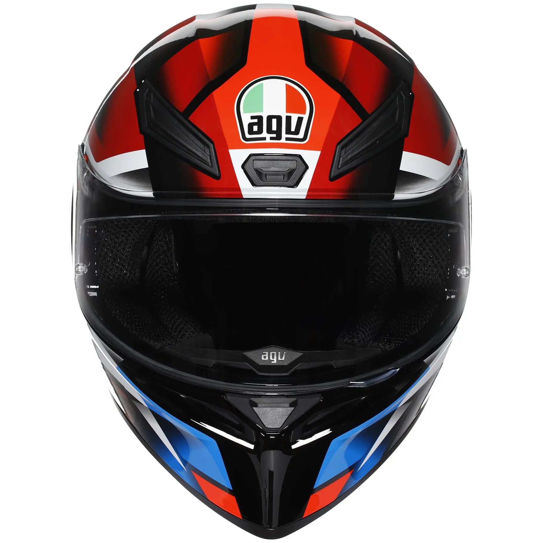 AGV K1-S Fastlap Black / Red / Blue  - FREE UK Shipping, FREE 365 Day Returns | Moto Central