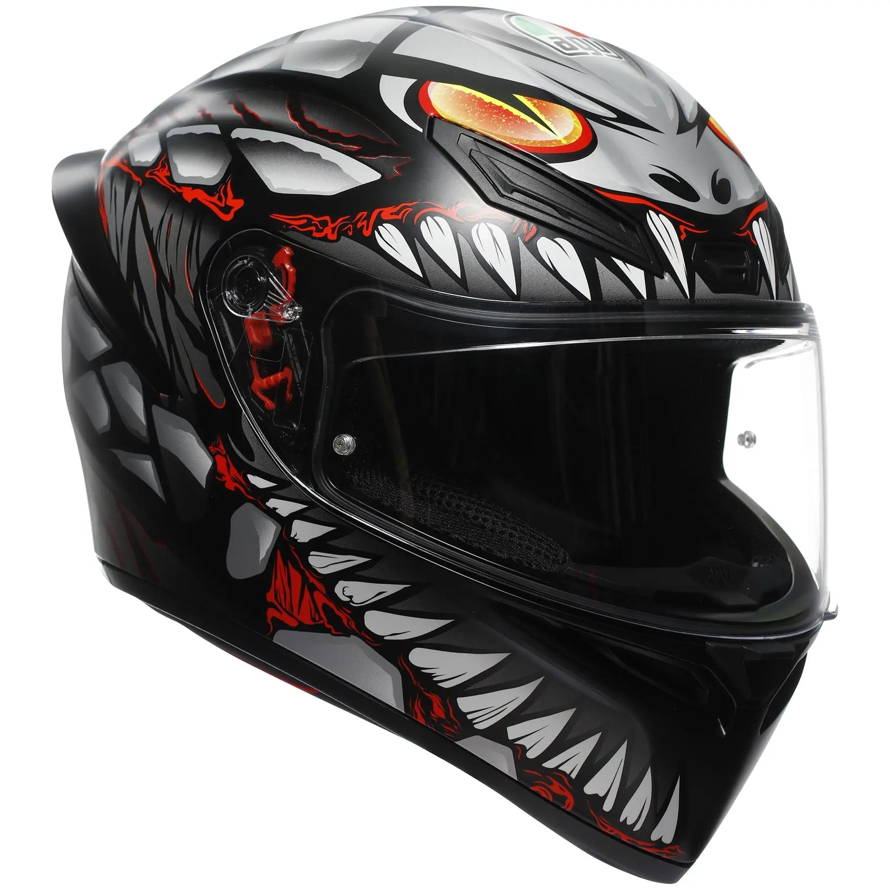 AGV K1-S Lyzard Black / Grey / Red  - FREE UK Shipping, FREE 365 Day Returns | Moto Central