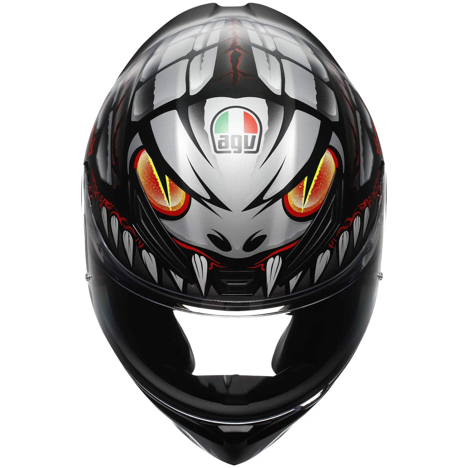 AGV K1-S Lyzard Black / Grey / Red  - FREE UK Shipping, FREE 365 Day Returns | Moto Central