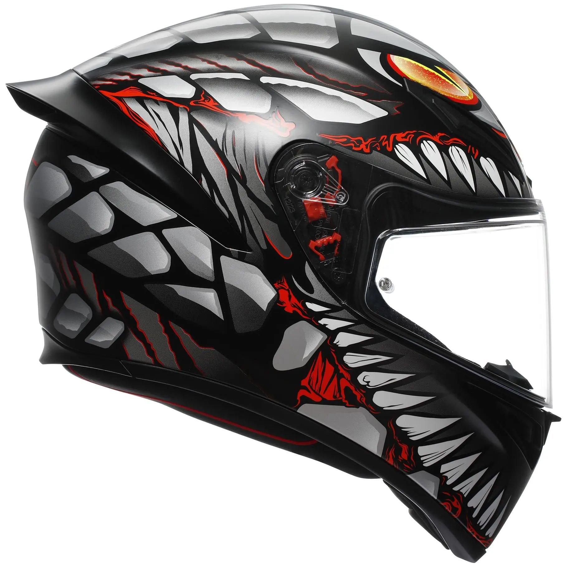 AGV K1-S Lyzard Black / Grey / Red  - FREE UK Shipping, FREE 365 Day Returns | Moto Central