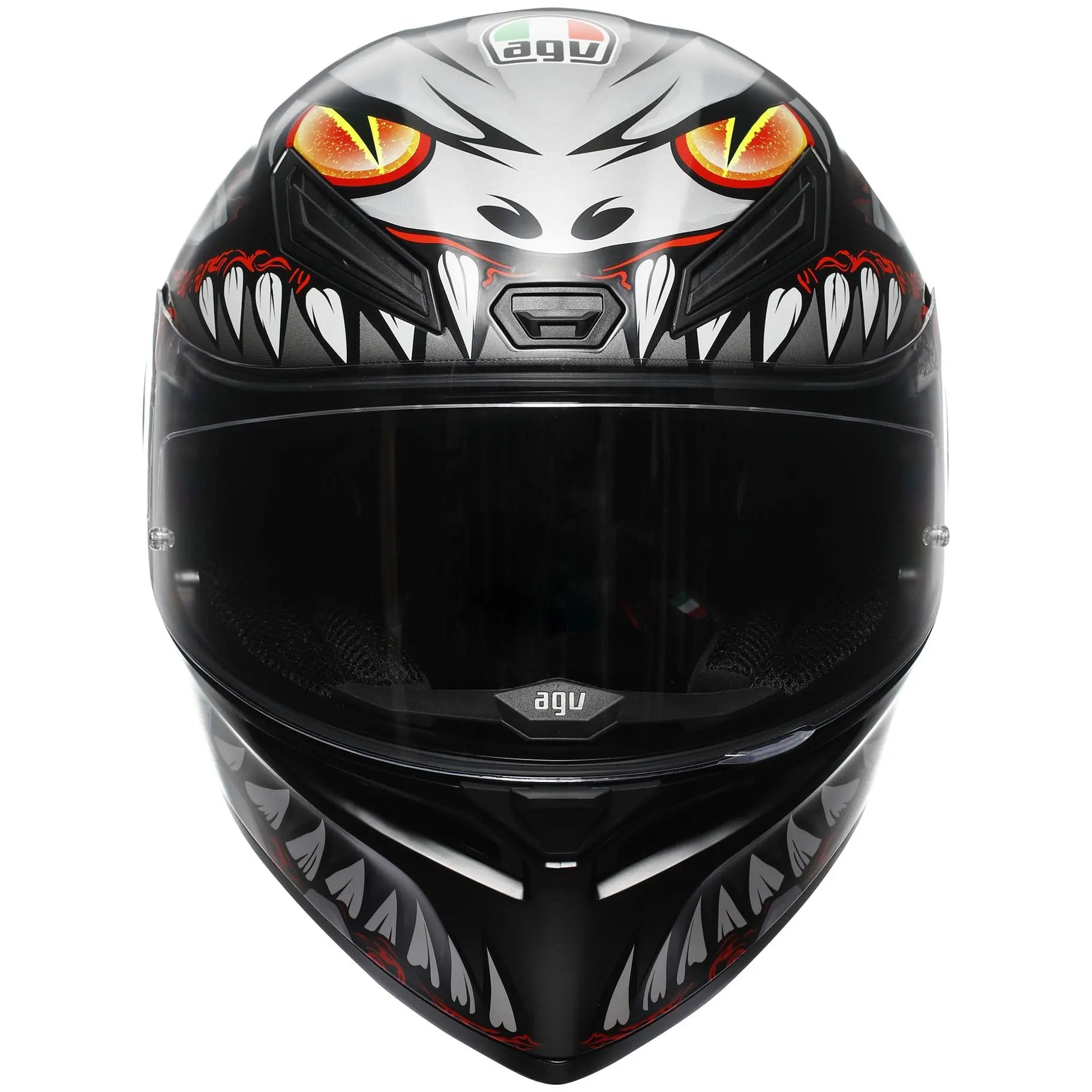 AGV K1-S Lyzard Black / Grey / Red  - FREE UK Shipping, FREE 365 Day Returns | Moto Central