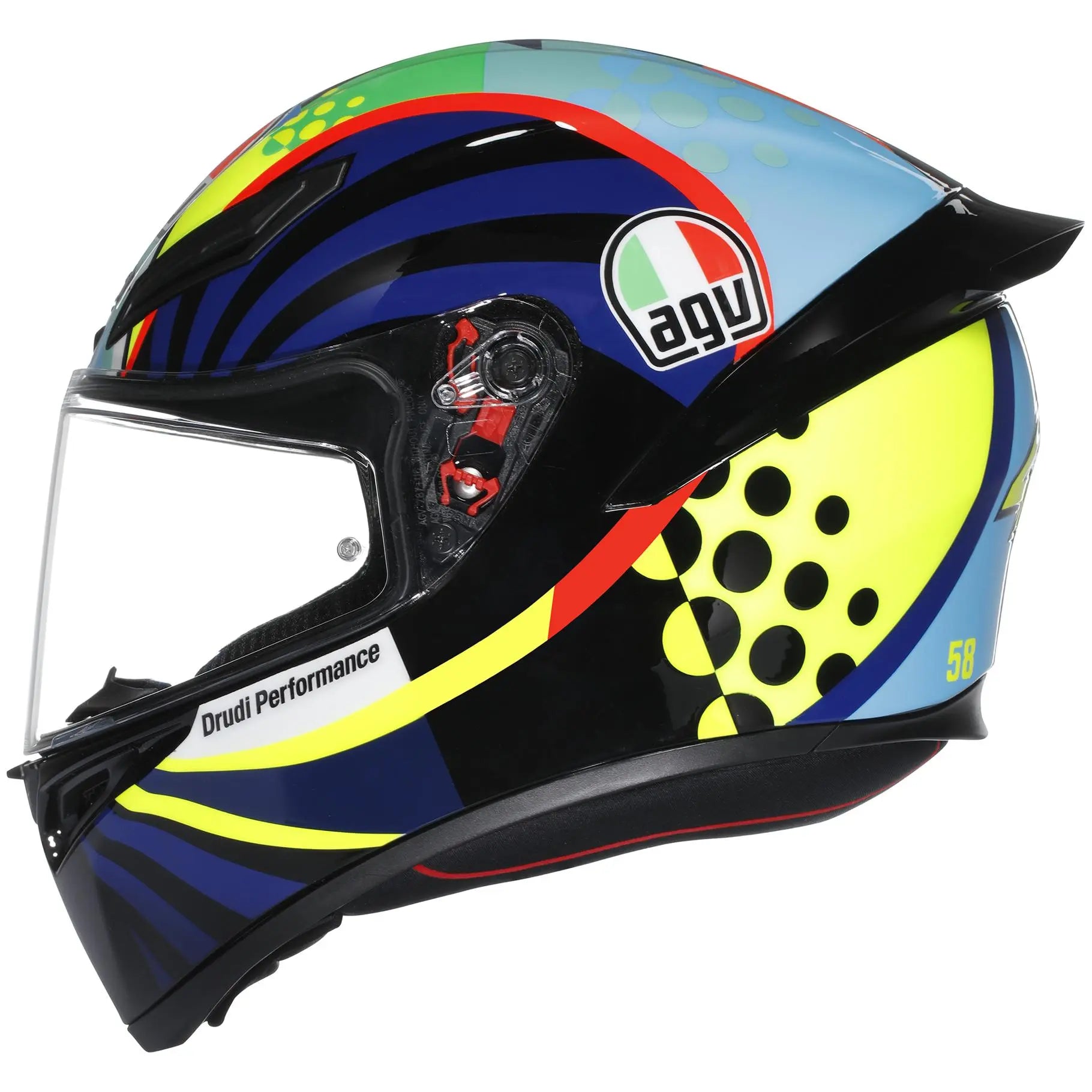 AGV K1-S Rossi Winter Test 2020  - FREE UK Shipping, FREE 365 Day Returns | Moto Central