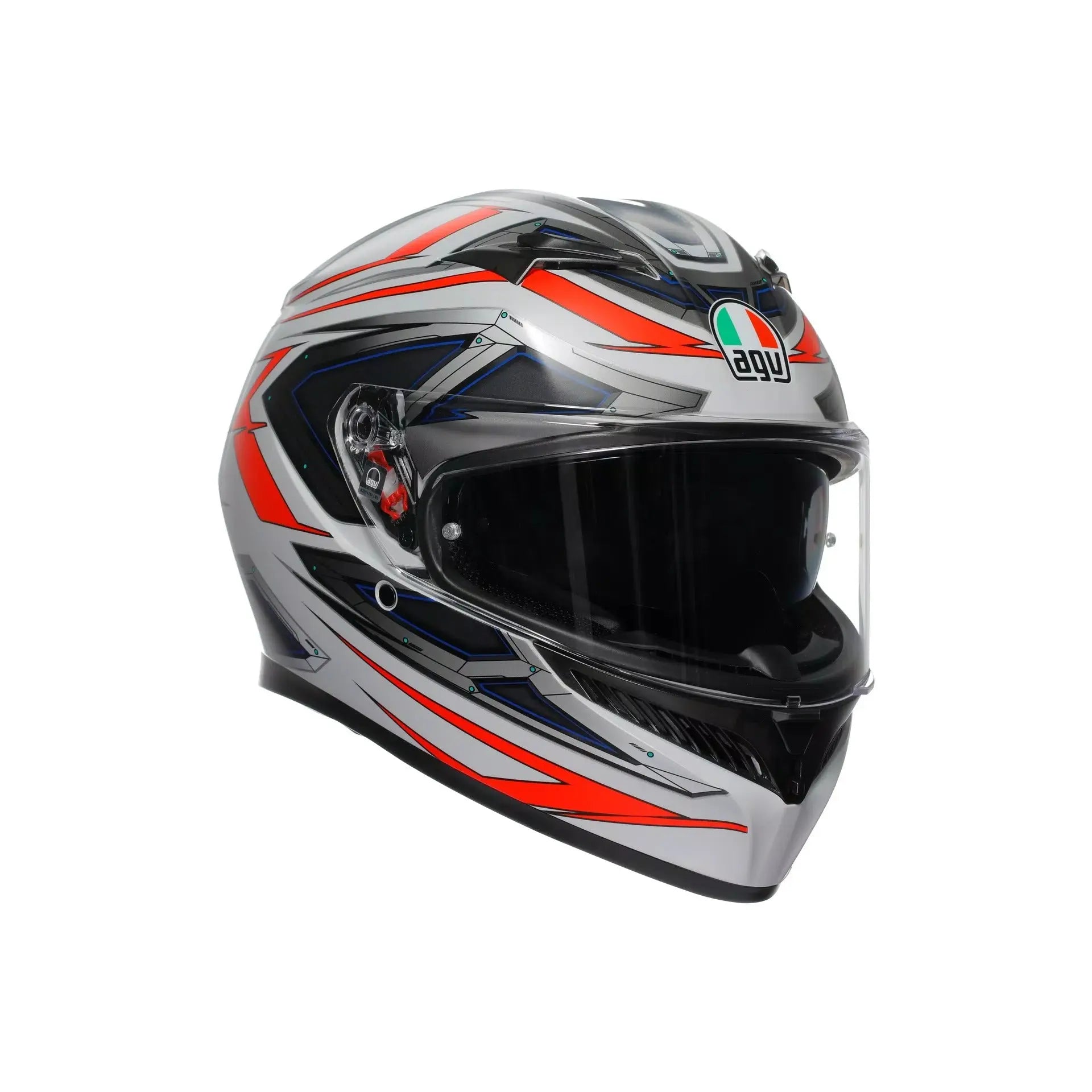 AGV K3 Space White / Fluo Red  - FREE UK Shipping, FREE 365 Day Returns | Moto Central