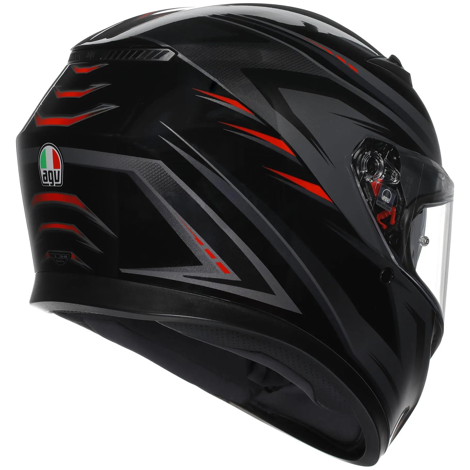 AGV K3 Syth Black / Red  - FREE UK Shipping, FREE 365 Day Returns | Moto Central