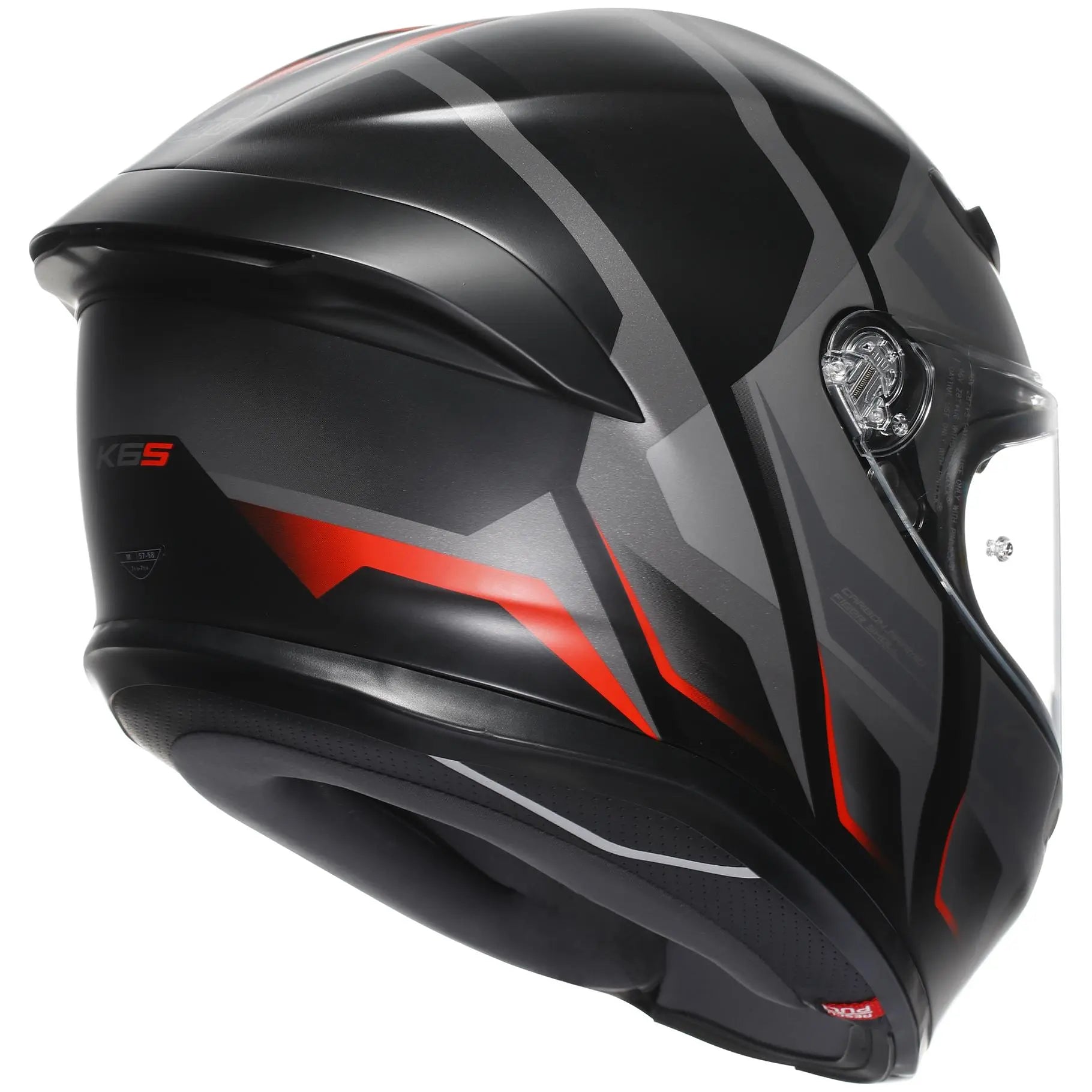 AGV K6-S Karve Black / Grey / Red  - FREE UK Shipping, FREE 365 Day Returns | Moto Central