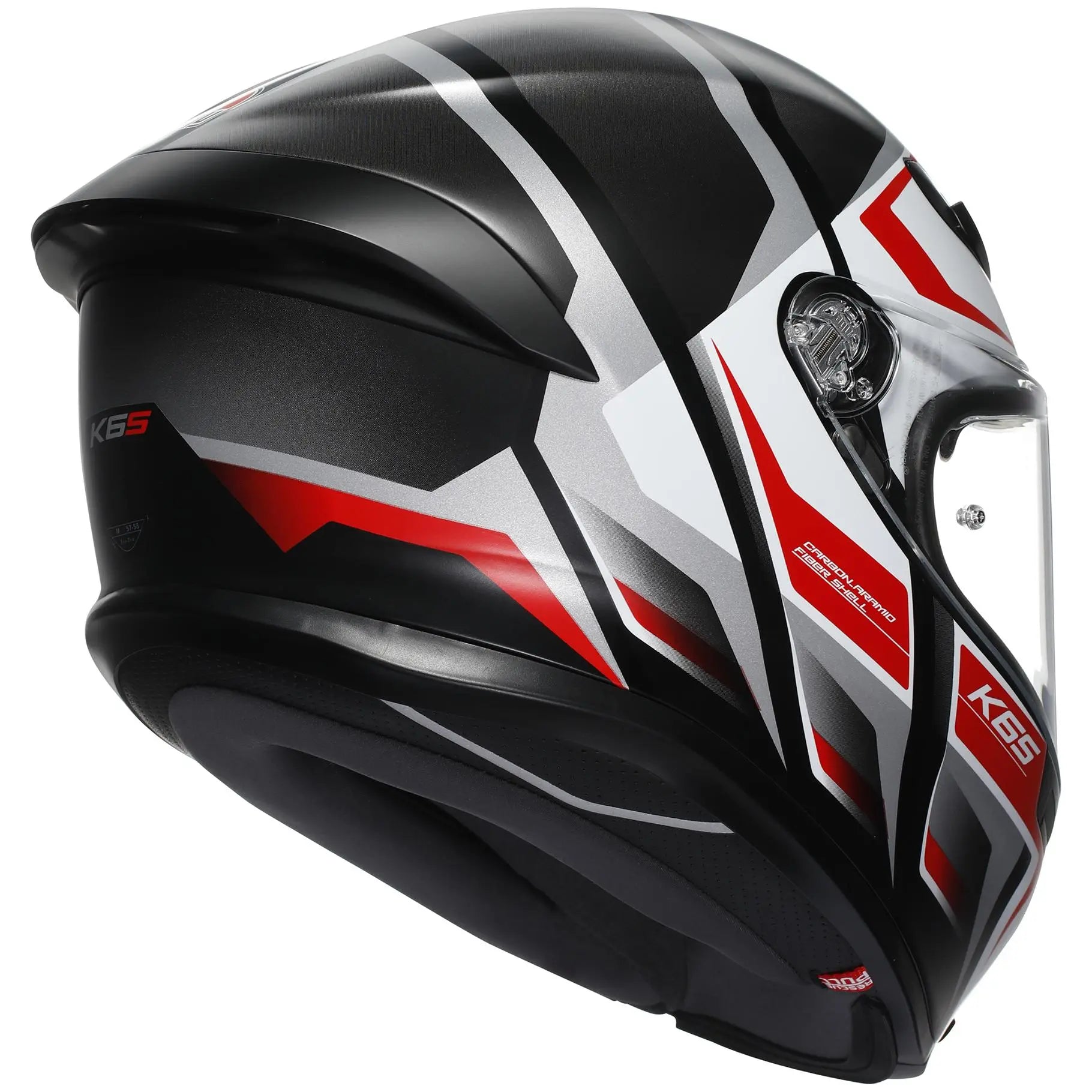 AGV K6-S Karve Black / White / Red  - FREE UK Shipping, FREE 365 Day Returns | Moto Central