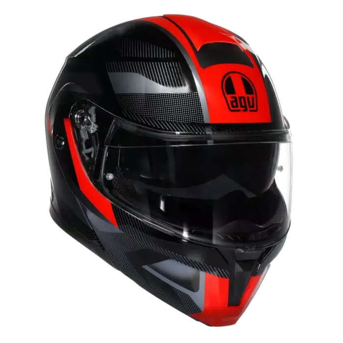 AGV Street Modular Ledro Black / Red  - FREE UK Shipping, FREE 365 Day Returns | Moto Central