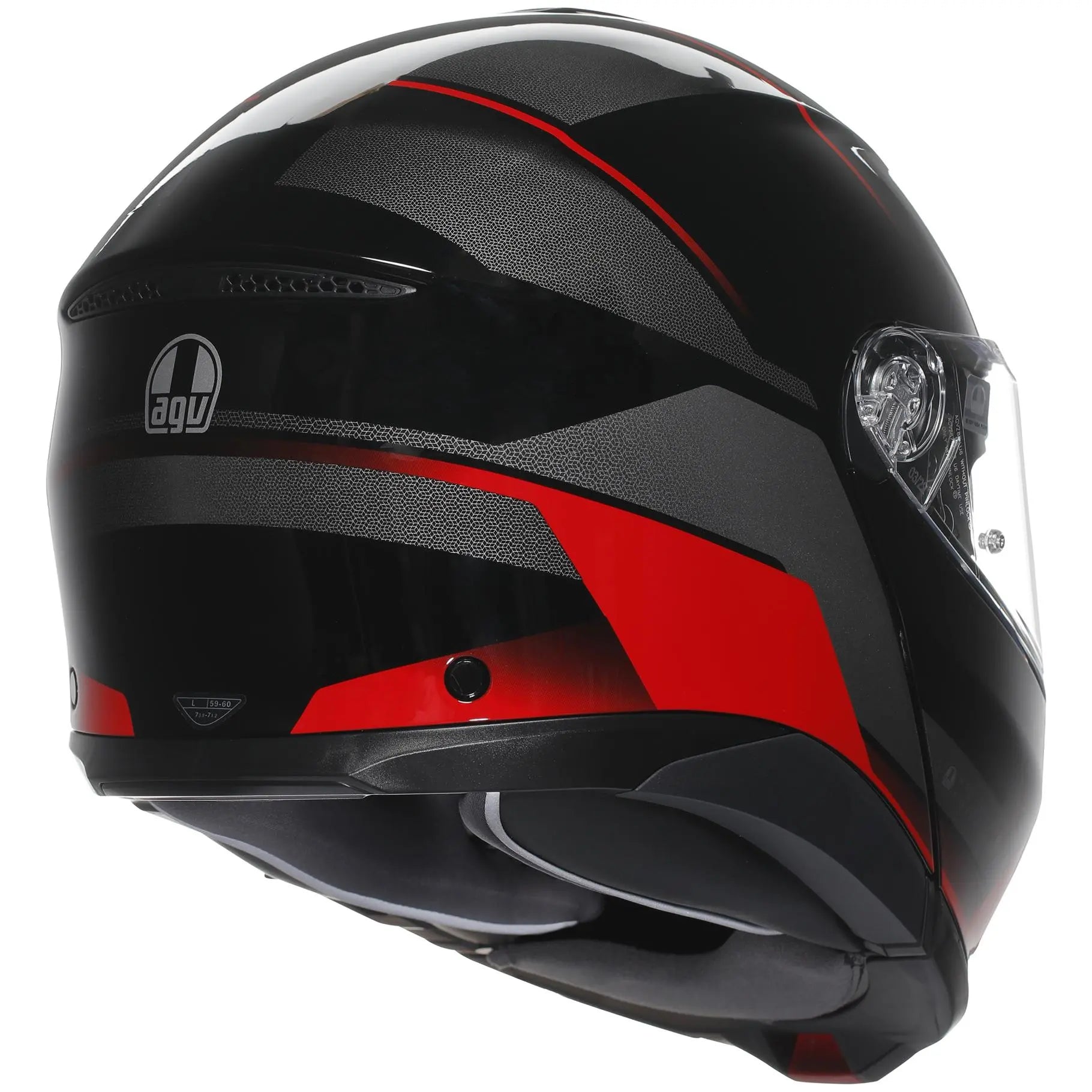 AGV Tour Modular Perception Black / Red  - FREE UK Shipping, FREE 365 Day Returns | Moto Central