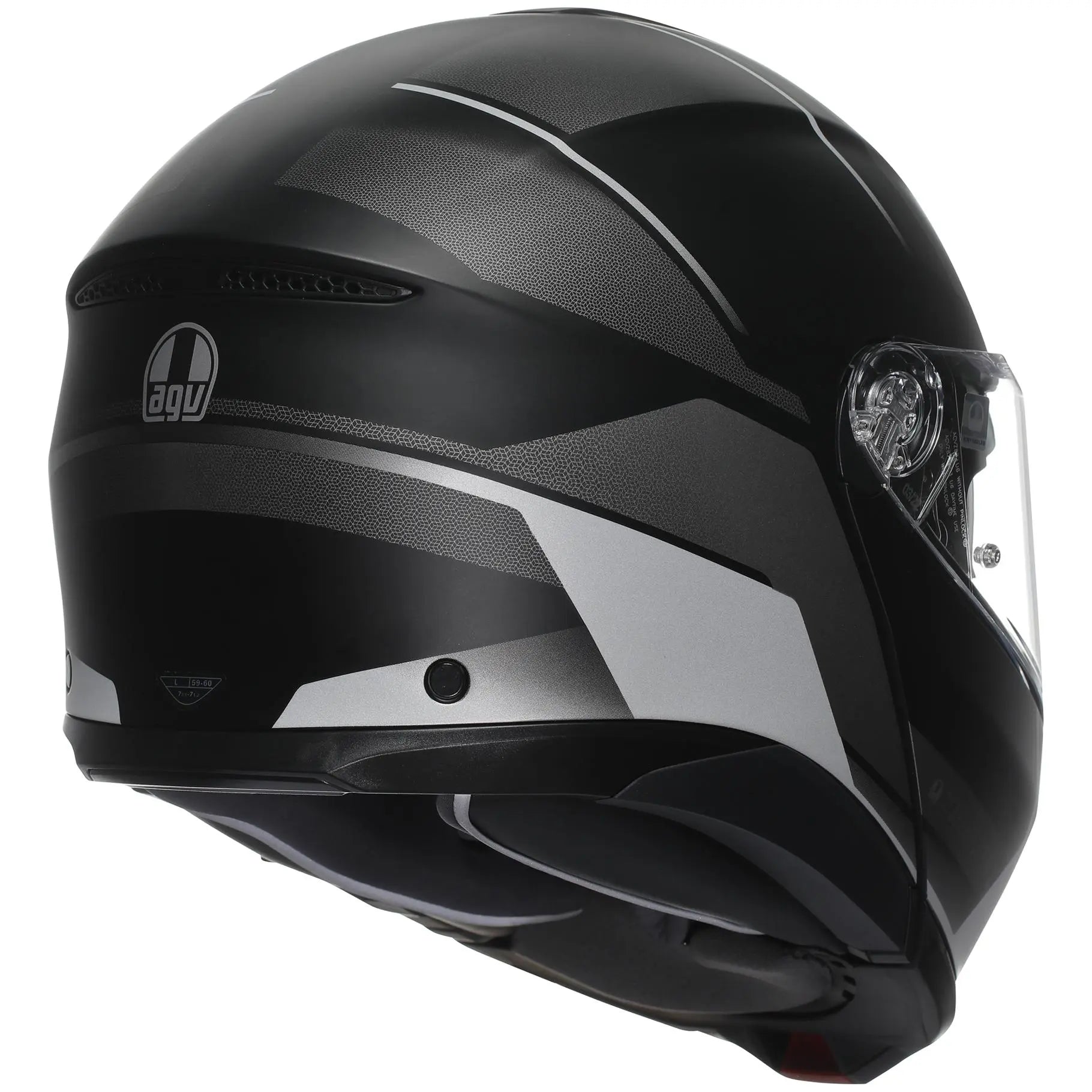 AGV Tour Modular Perception Matt Black / Silver  - FREE UK Shipping, FREE 365 Day Returns | Moto Central