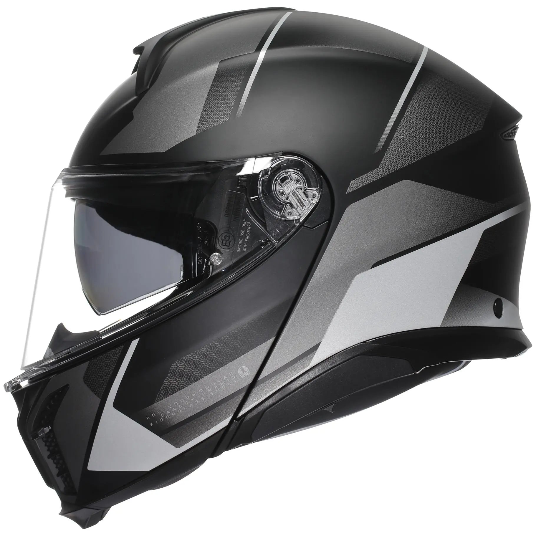 AGV Tour Modular Perception Matt Black / Silver  - FREE UK Shipping, FREE 365 Day Returns | Moto Central