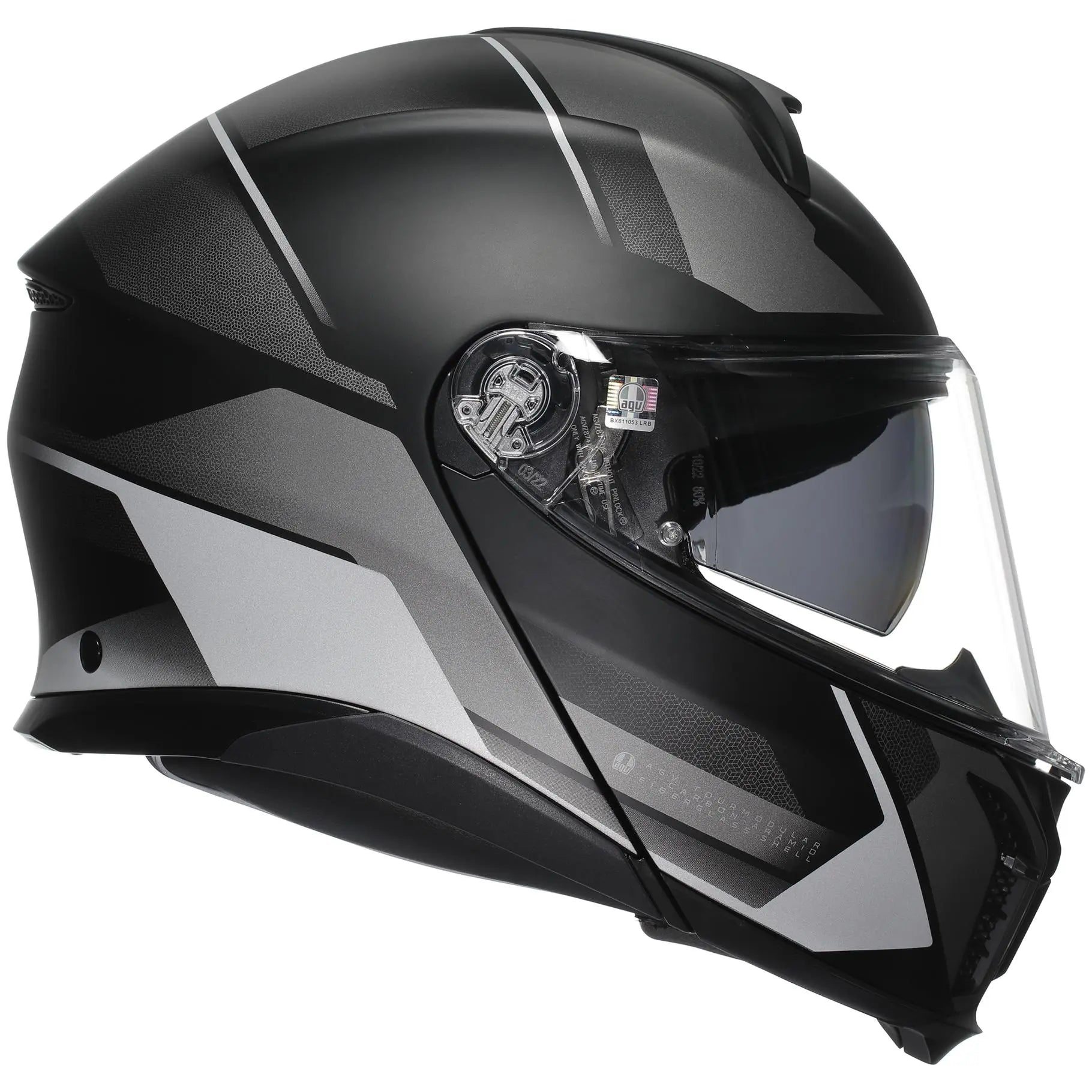 AGV Tour Modular Perception Matt Black / Silver  - FREE UK Shipping, FREE 365 Day Returns | Moto Central