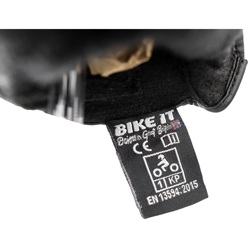 Bike It AMP Road Leather Gloves Black