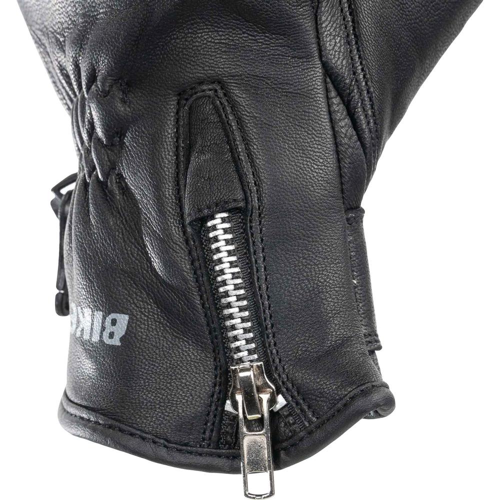 Bike It AMP Road Leather Gloves Black / Red - FREE UK Shipping, FREE 365 Day Returns | Moto Central