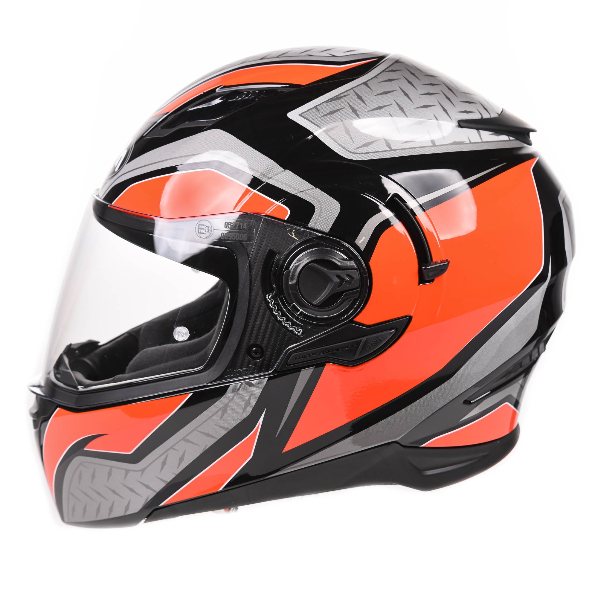 Airoh Movement S Full Face Helmet Steel Gloss Orange  - FREE UK Delivery - Moto Central