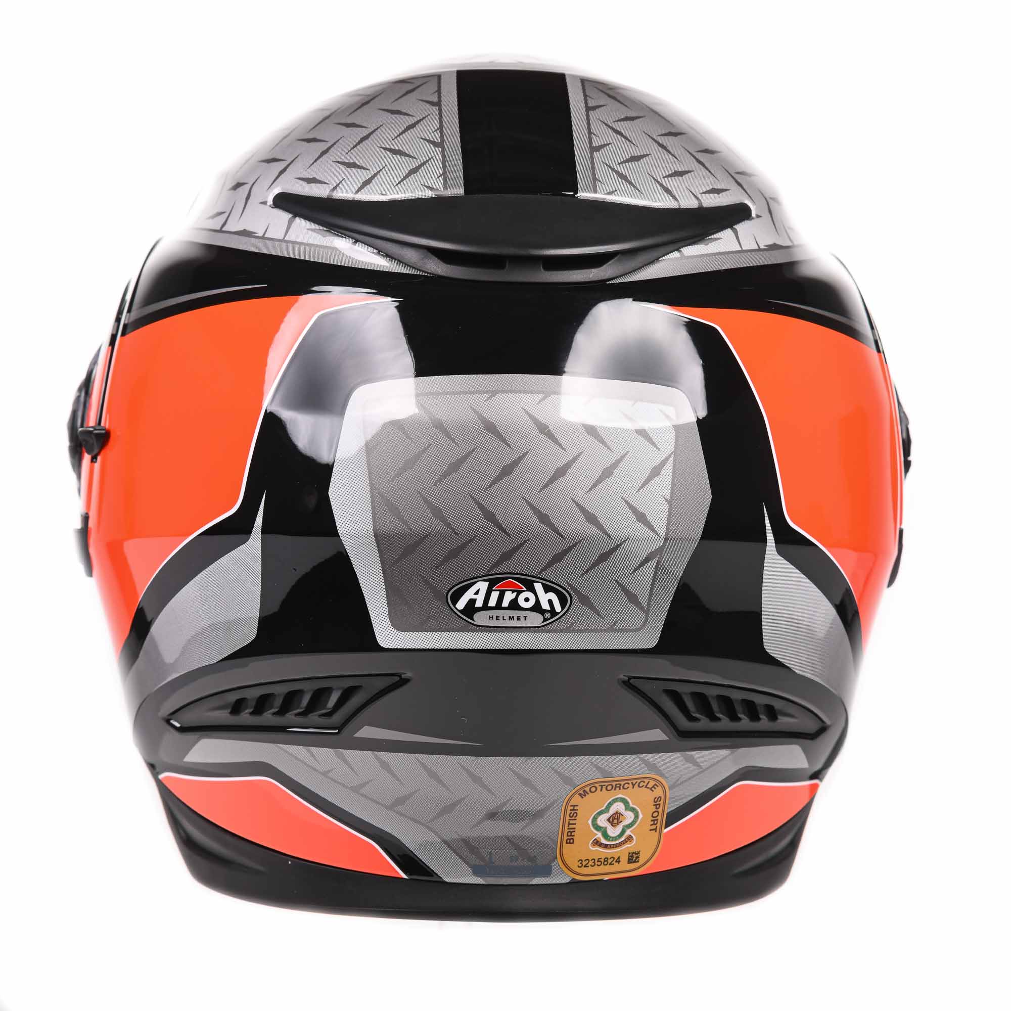 Airoh Movement S Full Face Helmet Steel Gloss Orange  - FREE UK Delivery - Moto Central