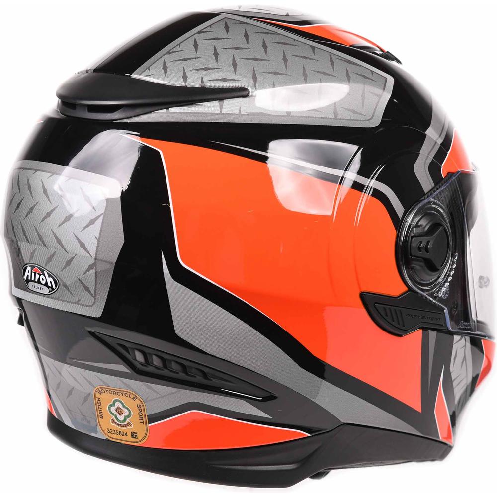 Airoh Movement S Full Face Helmet Steel Gloss Orange