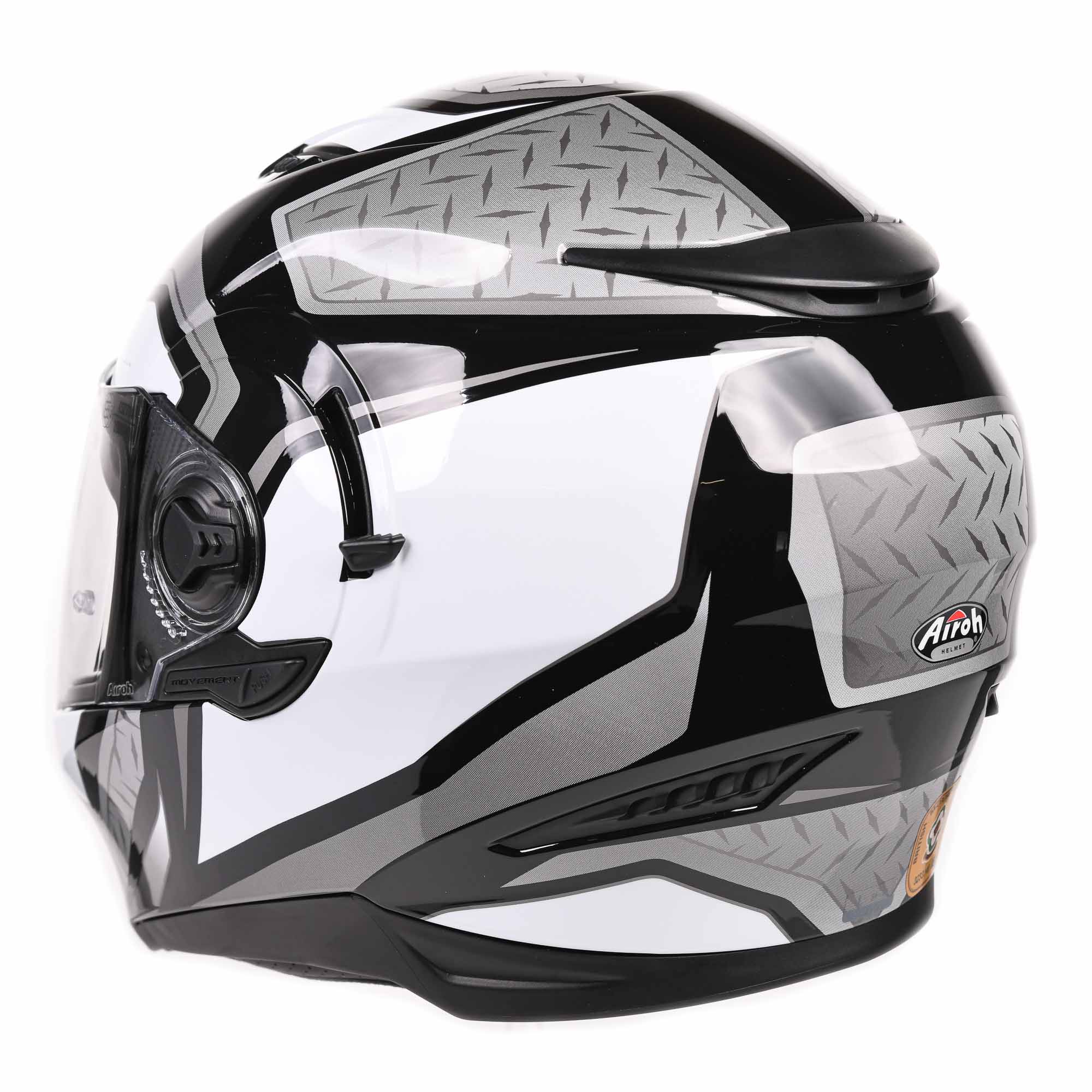 Airoh Movement S Full Face Helmet Steel Gloss White - FREE UK Shipping, FREE 365 Day Returns | Moto Central