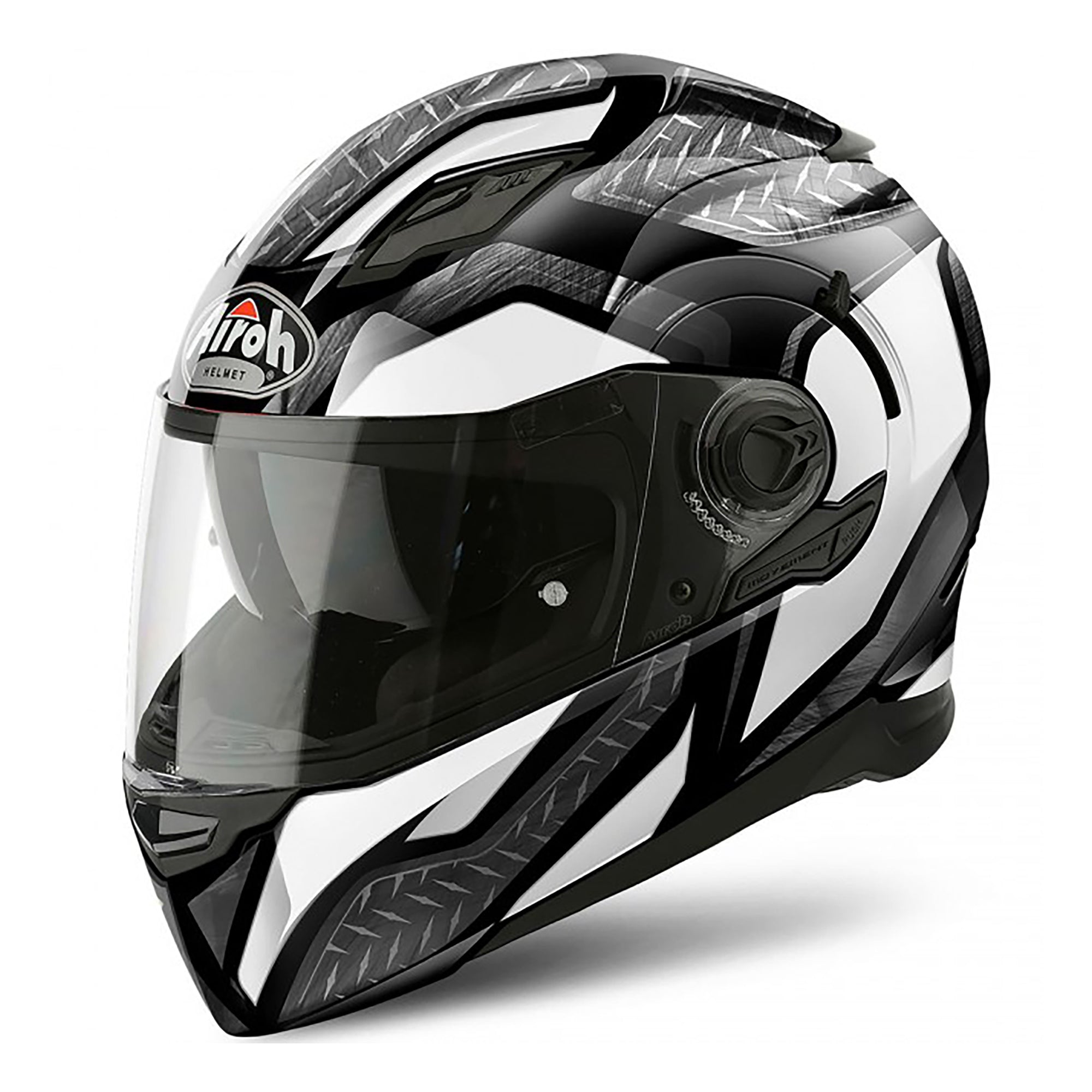 Airoh Movement S Full Face Helmet Steel Gloss White  - FREE UK Delivery - Moto Central