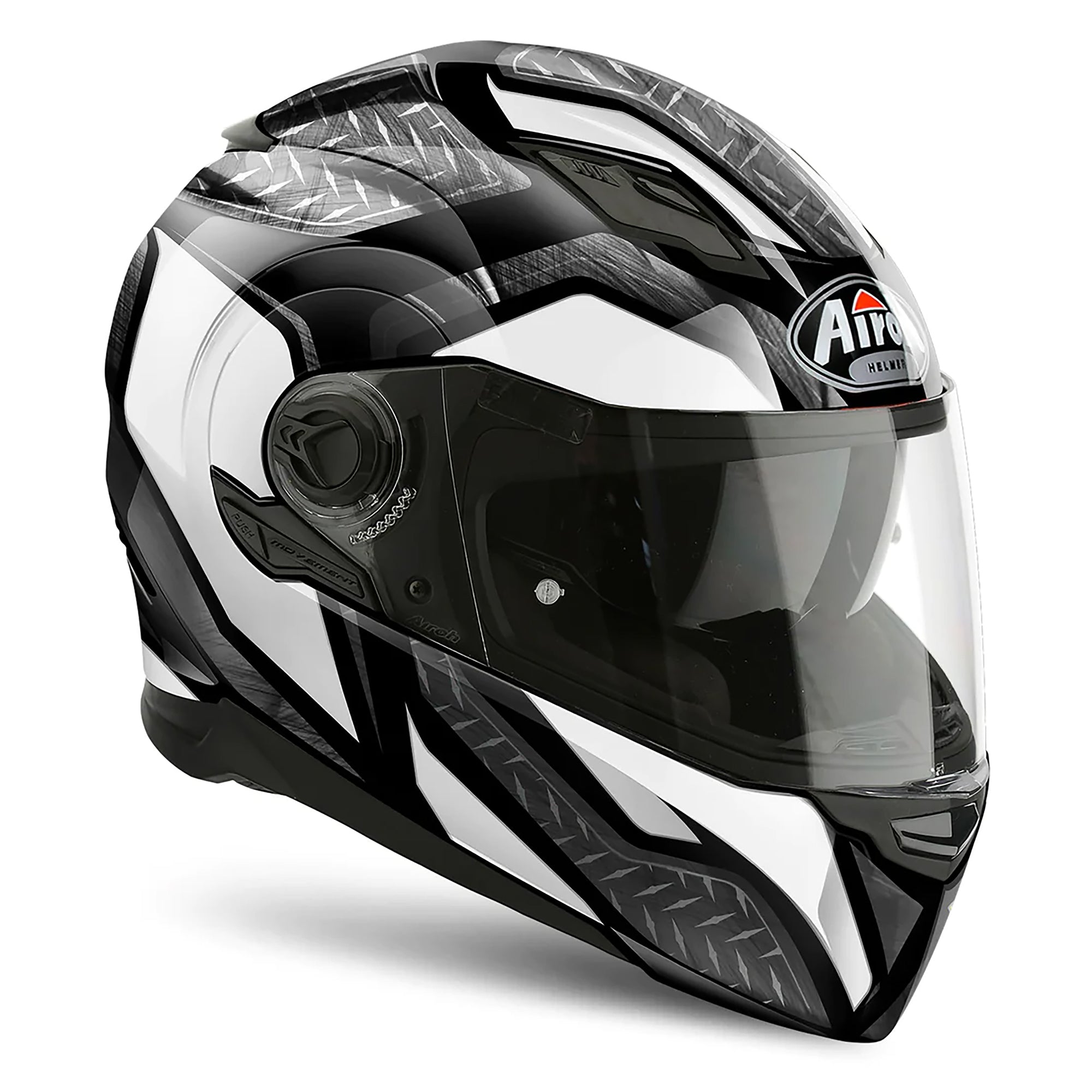 Airoh Movement S Full Face Helmet Steel Gloss White - FREE UK Shipping, FREE 365 Day Returns | Moto Central