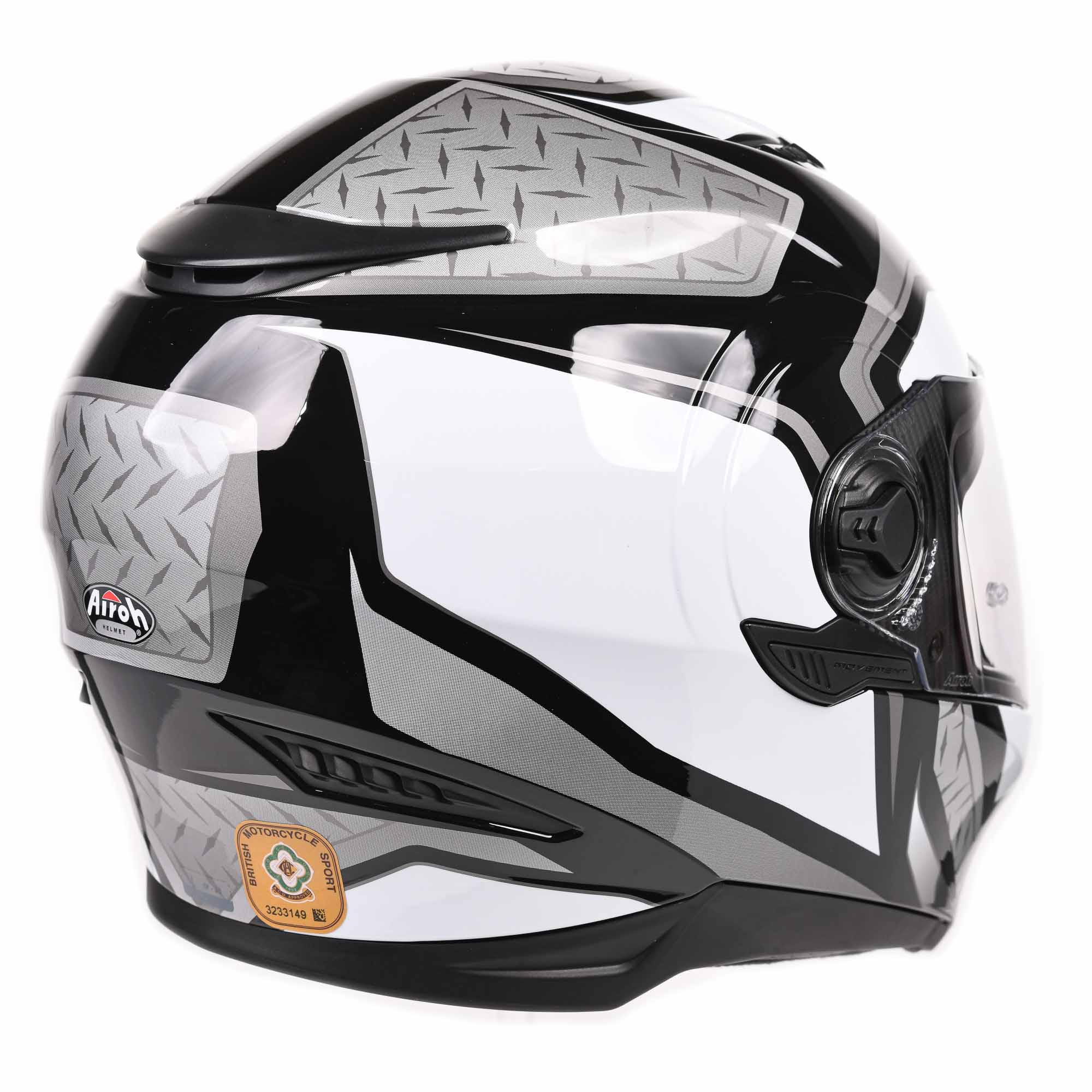 Airoh Movement S Full Face Helmet Steel Gloss White - FREE UK Shipping, FREE 365 Day Returns | Moto Central