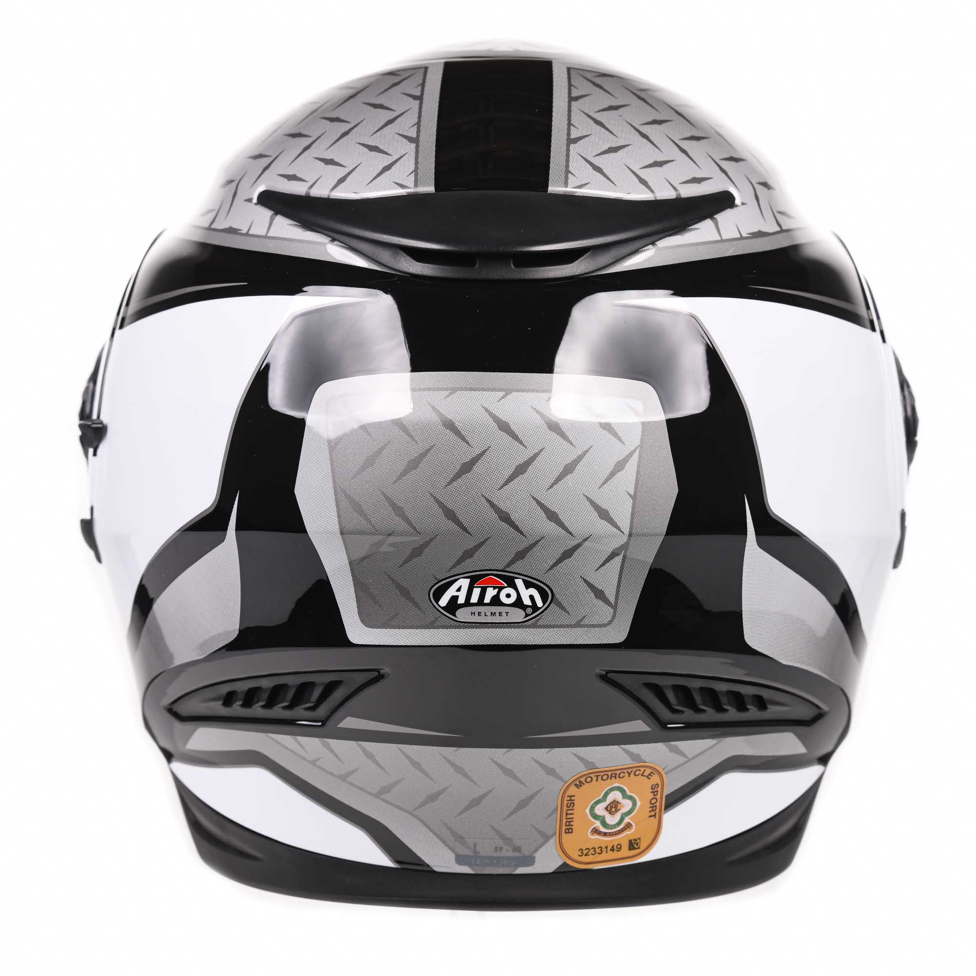 Airoh Movement S Full Face Helmet Steel Gloss White - FREE UK Shipping, FREE 365 Day Returns | Moto Central